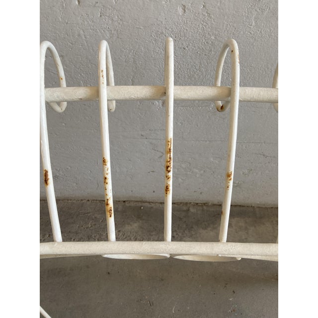 Mid-Century Modern Italian Painted Iron Garden Table with Oval Glass Top, 1960s For Sale - Image 12 of 14