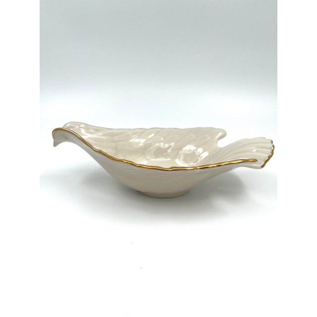 Art Nouveau 1980s Lenox Gold Trimmed Dove Dish For Sale - Image 3 of 10