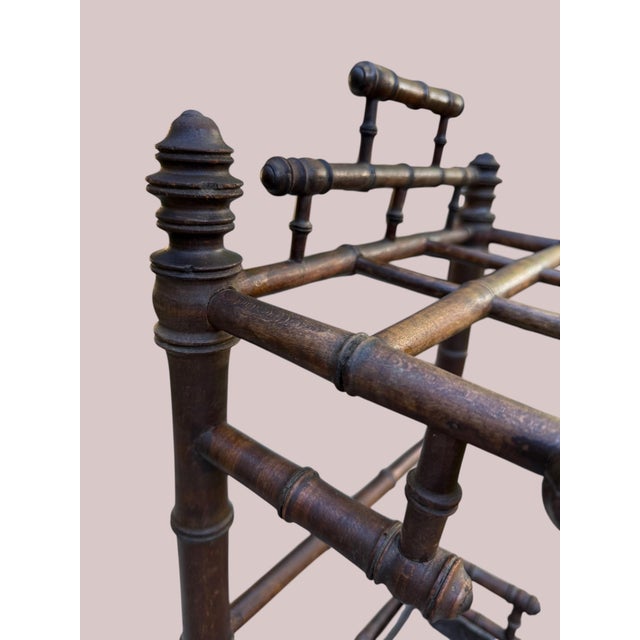 Late 19th Century Late 19th-Century French Faux Bamboo Umbrella Stand With Original Zinc Liner For Sale - Image 5 of 12