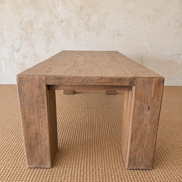 Beam XL Dining Table by Bloom Home Inc, Rustic Reclaimed Elm Design 86" For Sale - Image 4 of 16