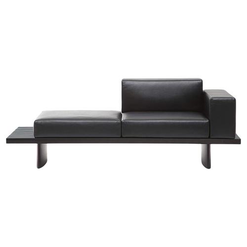 Refolo Modular Sofa in Wood and Black Leather by Charlotte Perriand for Cassina For Sale - Image 14 of 14