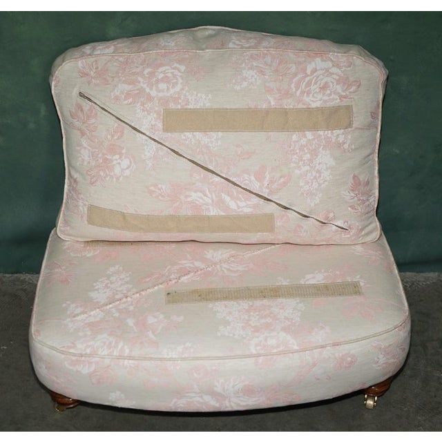 Serpentine Front Feather Filled Cushion Top Ottoman, 2010 For Sale - Image 13 of 16