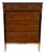 Vintage Neoclassical Revival Chest of Drawers, Empire Style Painted & Gilt Accent Dresser For Sale