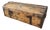 Antique French Wood Iron and Hide Chest For Sale