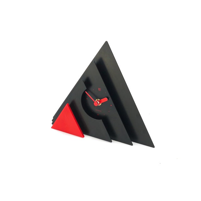 Postmodern Pyramid Table Clock by Makiko Taniguchi, Japan, 1980s For Sale - Image 6 of 17