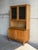 Mid 20th Century Vintage Danish Oak Hutch Cabinet in Style of Henning Kjærnulf With Leaded Glass Doors For Sale - Image 5 of 9