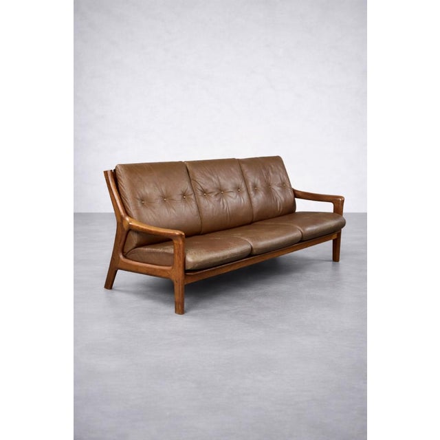 Mid-Century Modern Danish Three-Seater Sofa in Brown Leather by Georg Thams for A/S Vejen Polstermöbelfabrik, 1960s For Sale - Image 17 of 18