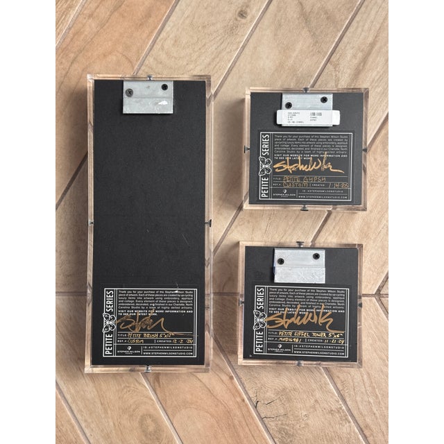 Set of Three Chanel Stephen Wilson Studio Mixed Media Art Pieces For Sale - Image 4 of 8