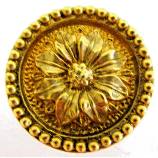 Art Nouveau 1990s Pair Pe Guerin or Sherle Wagner Louis Gold Brass Door Cabinet Pulls For Sale - Image 3 of 7