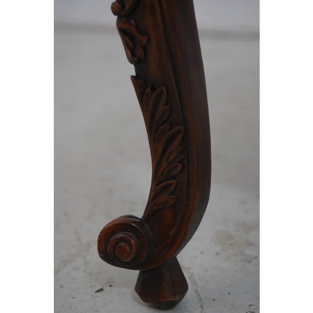 Theodore Alexander French Style Leather Seat Large Ottoman For Sale In Philadelphia - Image 6 of 13