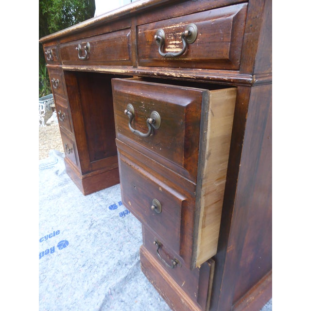Wood Mid-Century Lady's Knotted Pine Desk by Sligh Lowry Furniture Co. For Sale - Image 7 of 17