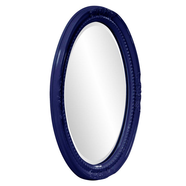 Queen Anne Queen Ann Mirror - Glossy Navy For Sale - Image 3 of 8