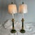 Vintage Italian Hand Carved Goldleaf Wood Candle Stick Lamps With Shades/Finials - a Pair For Sale - Image 12 of 13
