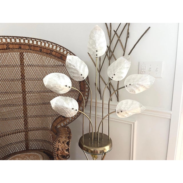 Modern Lucite Leaves Accent Lamp For Sale - Image 6 of 18