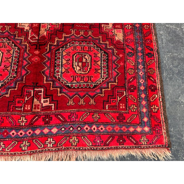 This is 100% hand-knotted Afghan tribal vintage Turkmen Runner rug. This One-of-a-kind rug has been painstakingly crafted...