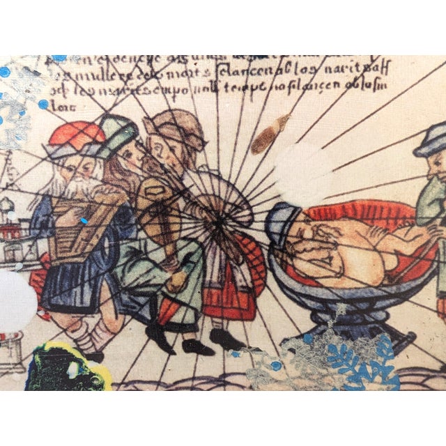 Contemporary medieval atlas inspired work by Texas based artist Michael Macedo Meazell. Created with UV cured inks on...