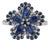Vintage Style 2.28 Ct Natural Sapphire Floral Cluster Ring, Size 8 For Sale