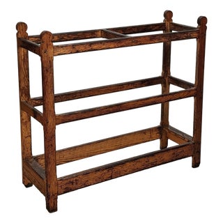 Antique Arts & Crafts Oak Entryway Umbrella Cane Stand For Sale