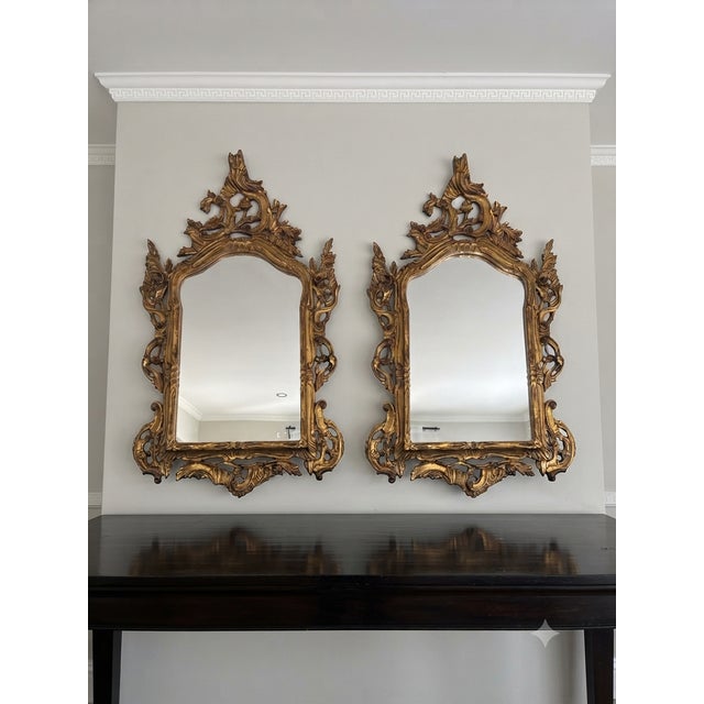 Gold Two Versailles Giltwood Mirrors For Sale - Image 8 of 11