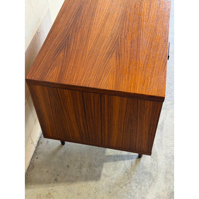 Rosewood Nightstand Side Table With Two Drawers Made in Denmark Mid-Century Modern 1960s For Sale - Image 4 of 9