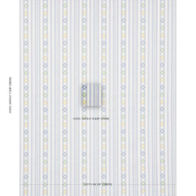 Inspired by Ukrainian needlework, Rhodes Stripe is a woven stripe overlaid with charming, cross-stitched flourishes that...