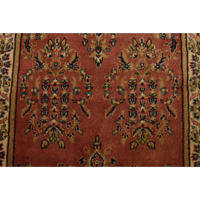 Fine Sarouk Rug 2’4” X 4’8” Pink Wool Traditional Hand-Knotted Oriental Carpet For Sale In Philadelphia - Image 6 of 9