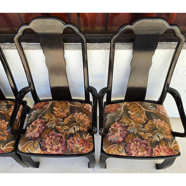 Vintage Bernhardt Chinoiserie Ming Dining Chairs Set of 8 For Sale - Image 14 of 16