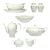 1980s Sheffield “Classic, 501” 8-Piece Bone China Dinnerware Serving Hostess Set For Sale