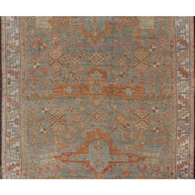 Tribal Antique Persian Kurdish Rug With Intricate Motifs and Earthy Tones 5'0 X 5'10 For Sale - Image 3 of 12