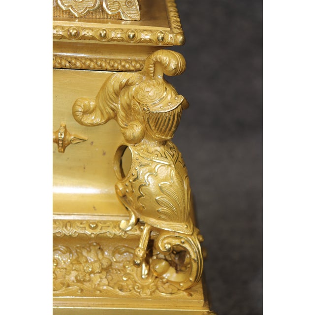 Antique French 19th C. English Style Mantle Clock by Guenee For Sale - Image 17 of 17