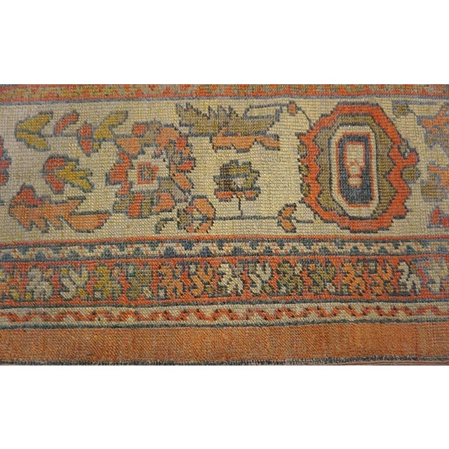 Graceful Antique Turkish Oushak Small Rug With Subtle Pastel Allover Design For Sale - Image 9 of 12