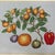 Rustic Vintage Needlework Fruit Branch Still Life – Rustic Textile Wall Art With Oranges and Berries For Sale - Image 3 of 8