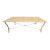 Vintage Italian Gilded Iron and Travertine Coffee Table For Sale