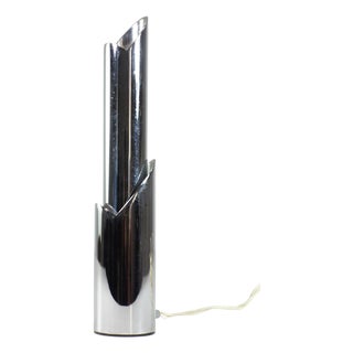 Space Age Italian Chrome Table Lamp, 1960s For Sale