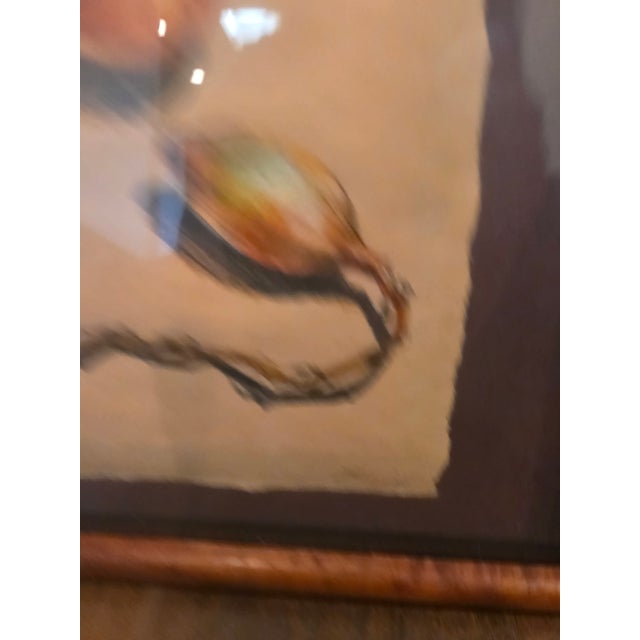This original mixed-media still-life study depicts an onion or bulb rendered with expressive, colorful strokes and strong...