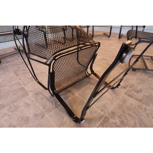 1955–1965 Russell Woodard “Ivy Leaf” Wrought Iron Barrel Rocker Casual Chairs — Set of Eight, Attributed For Sale - Image 14 of 14