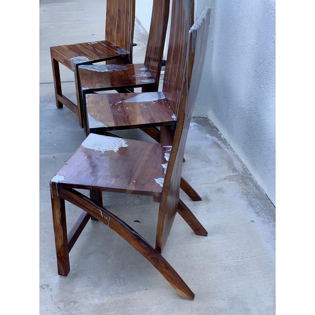 Early 20th Century Acacia Wood Chairs For Sale - Image 16 of 17