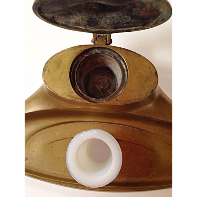 Art Nouveau Brass Inkwell For Sale In San Francisco - Image 6 of 7