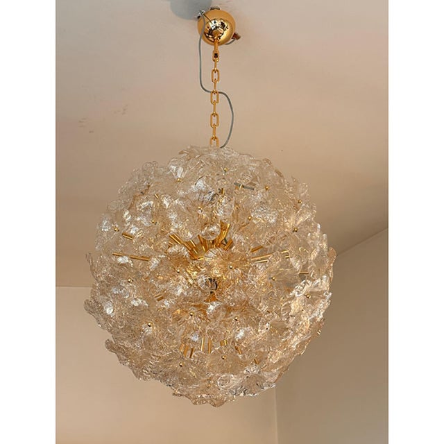 Italian Murano Style Glass Chandelier by Simoeng For Sale - Image 7 of 9