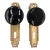Vintage Art Deco Black Glass Passage Door Knob Set For Sale