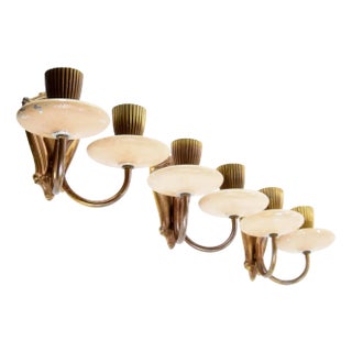 Mid-Century Modern Wall Lights, Set of 3 For Sale