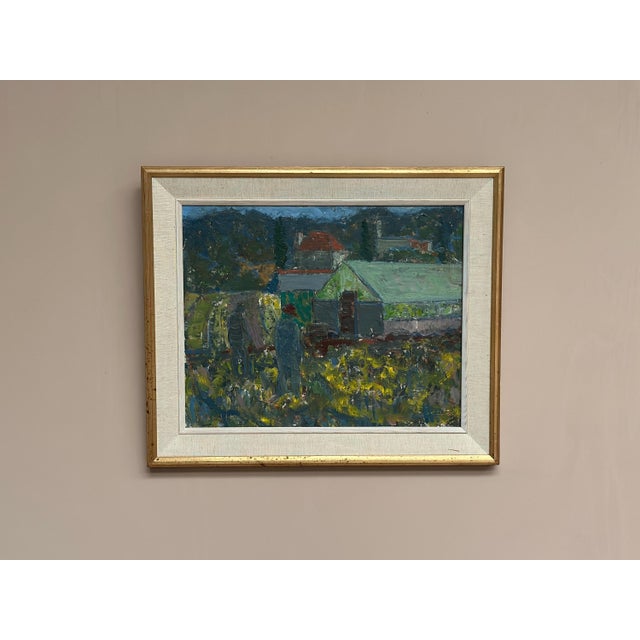 Svän Grandin, Farm, 1960s, Oil on Panel, Framed For Sale - Image 7 of 18