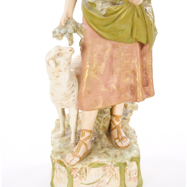 Early 20th Century Hand Painted / Gilt Decorated Porcelain Decorative Sculpture For Sale - Image 9 of 12