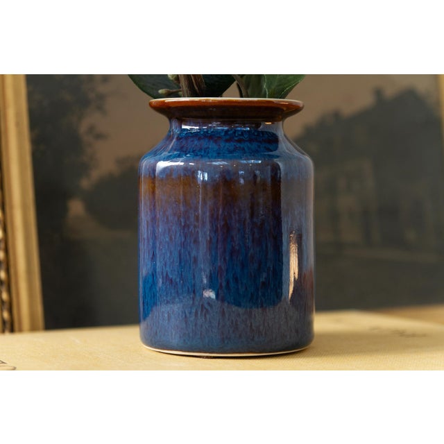 Blue Ceramic Vase by Carl-Harry Stålhane for Rörstrand, Sweden, 1960s For Sale - Image 11 of 13