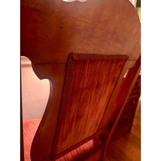 Pair of Antique Mahogany Victorian Parlor Throne Armchairs on Castors, Circa 1880's For Sale - Image 4 of 10