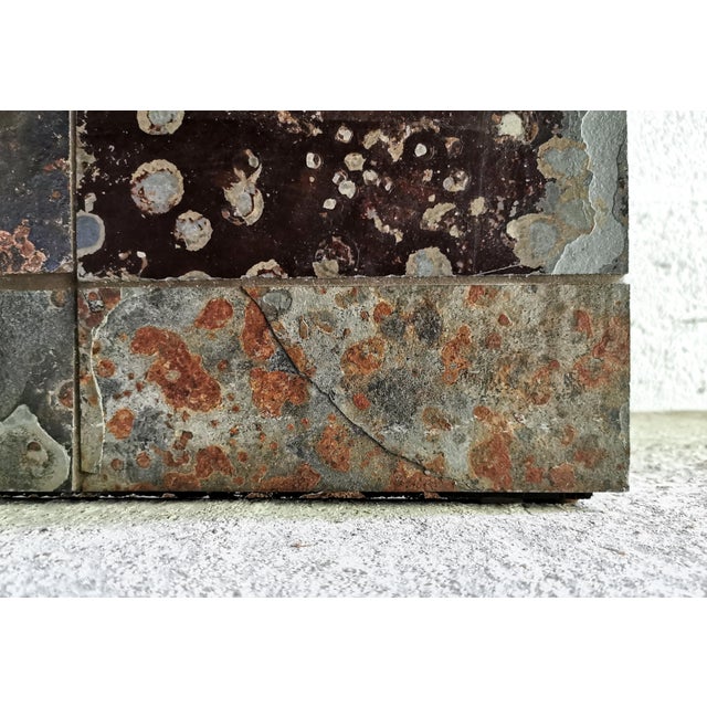 Brutalist Stone and Brass Coffee Table attributed to Paul Kingma, 1970s For Sale - Image 10 of 16