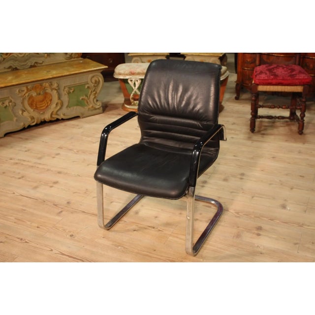 Plastic, Iron & Imitation Leather Armchair, 1980s For Sale - Image 15 of 15
