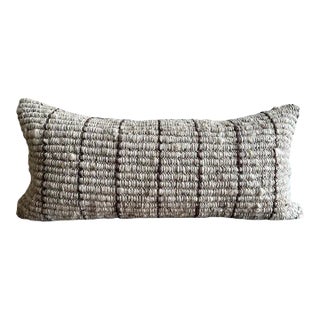 Wool Lumbar in Warm Brown Tones With Insert For Sale