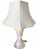 Postmodern Iridescent Pearlescent Spiral Ribbon Table Lamp With Clear Tiered Base For Sale - Image 3 of 17