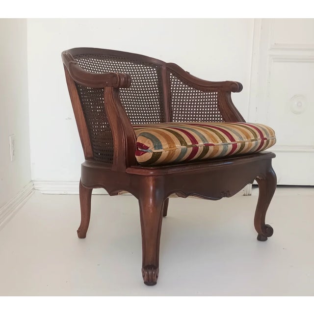 Vintage French Walnut Chairs For Sale - Image 4 of 17